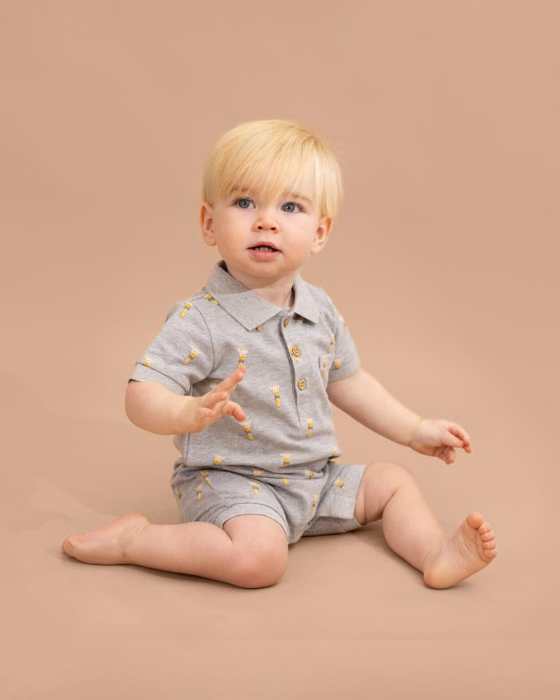 Ellis Giraffe Polo Romper