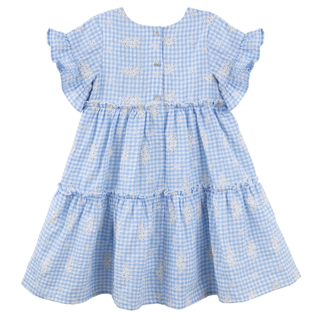 Alice Embroidered Gingham Dress