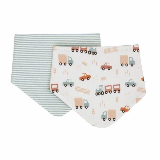 Bandana Bibs 2pk-Blue Trucks